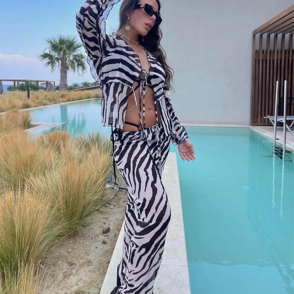 Zebra Two Piece Set Tracksuit - Picture 2 of 3